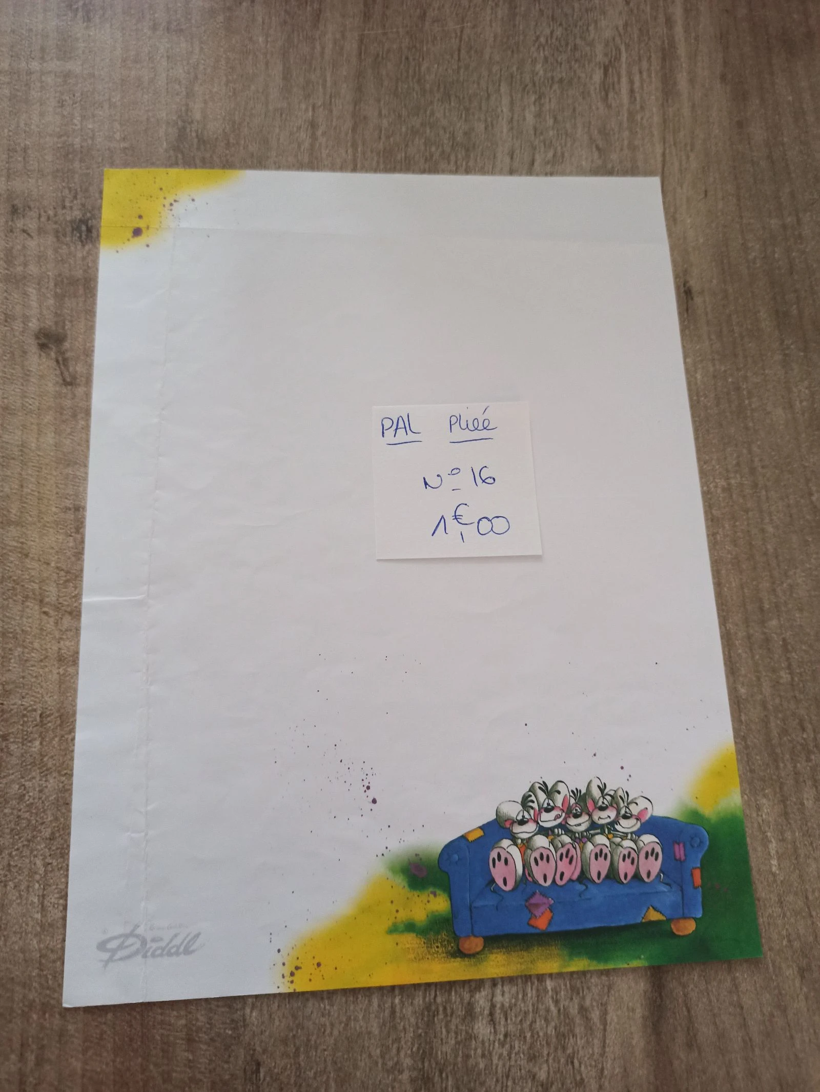 Papier à lettre Diddl 16 1,00e feuille 